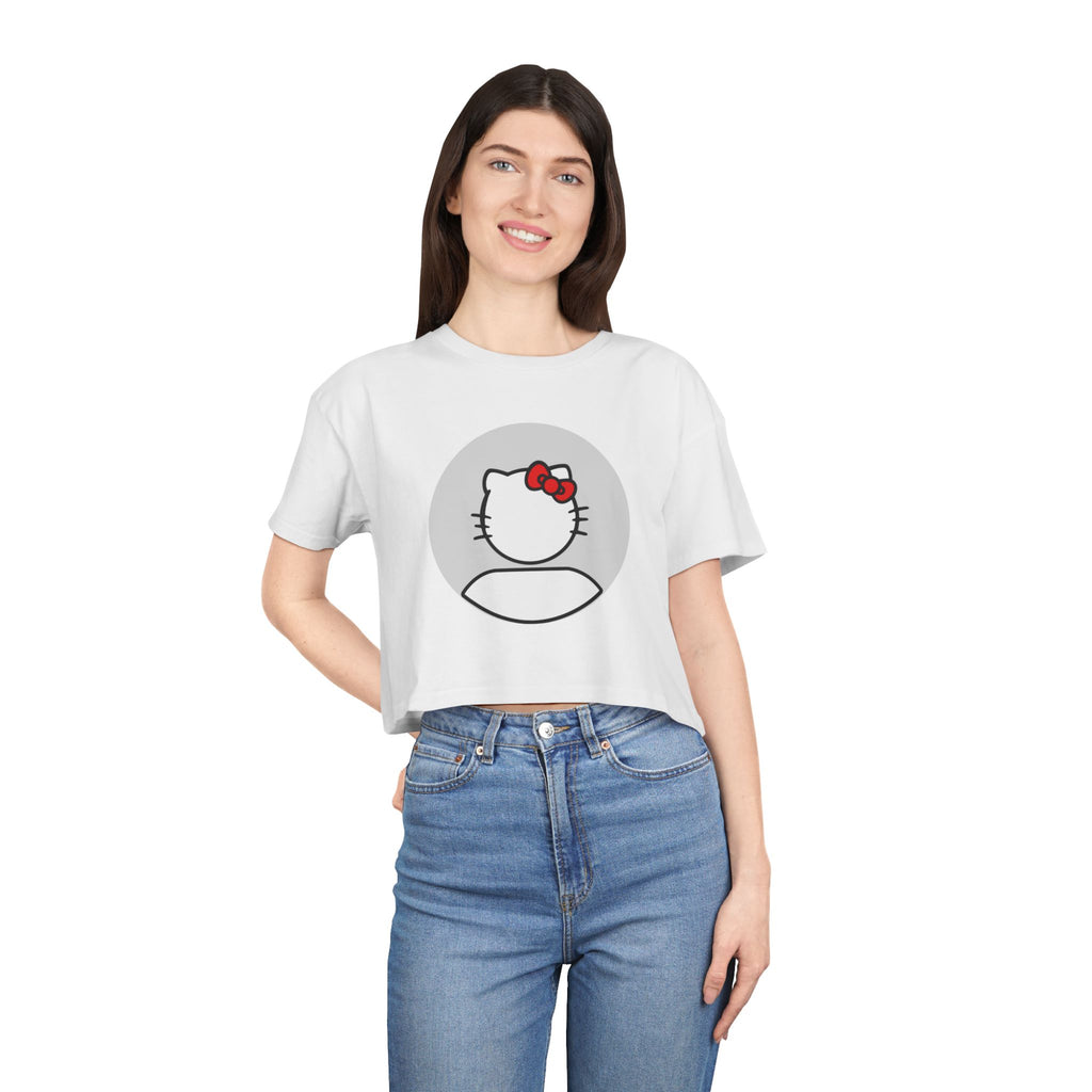 HELLO PFP CROP TEE